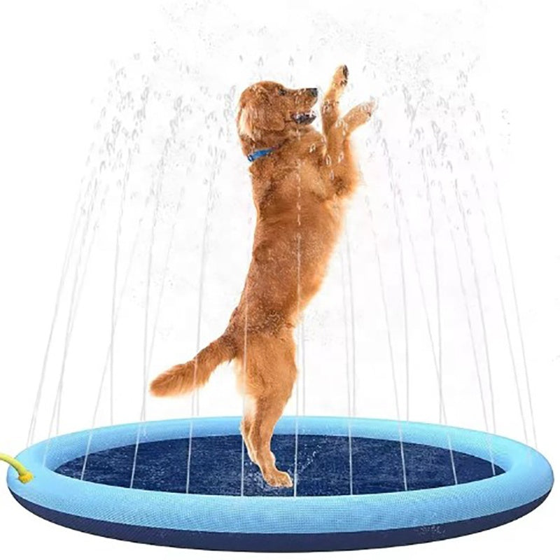 Dog Sprinkler Outdoor Toys Dog Swimming Mat Anti-Slip Dog Pool Splash  Pad