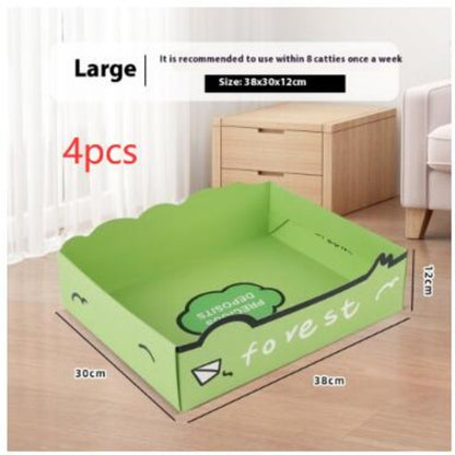 Portable Folding Semi-open Thickened Disposable Litter Box