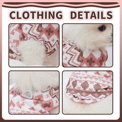 Bohemian Style Dog Clothes Summer Pet Vest For Small Medium Dogs Puppy Cat T-shirt Cute Chihuahua Costume Pet Products Outfit