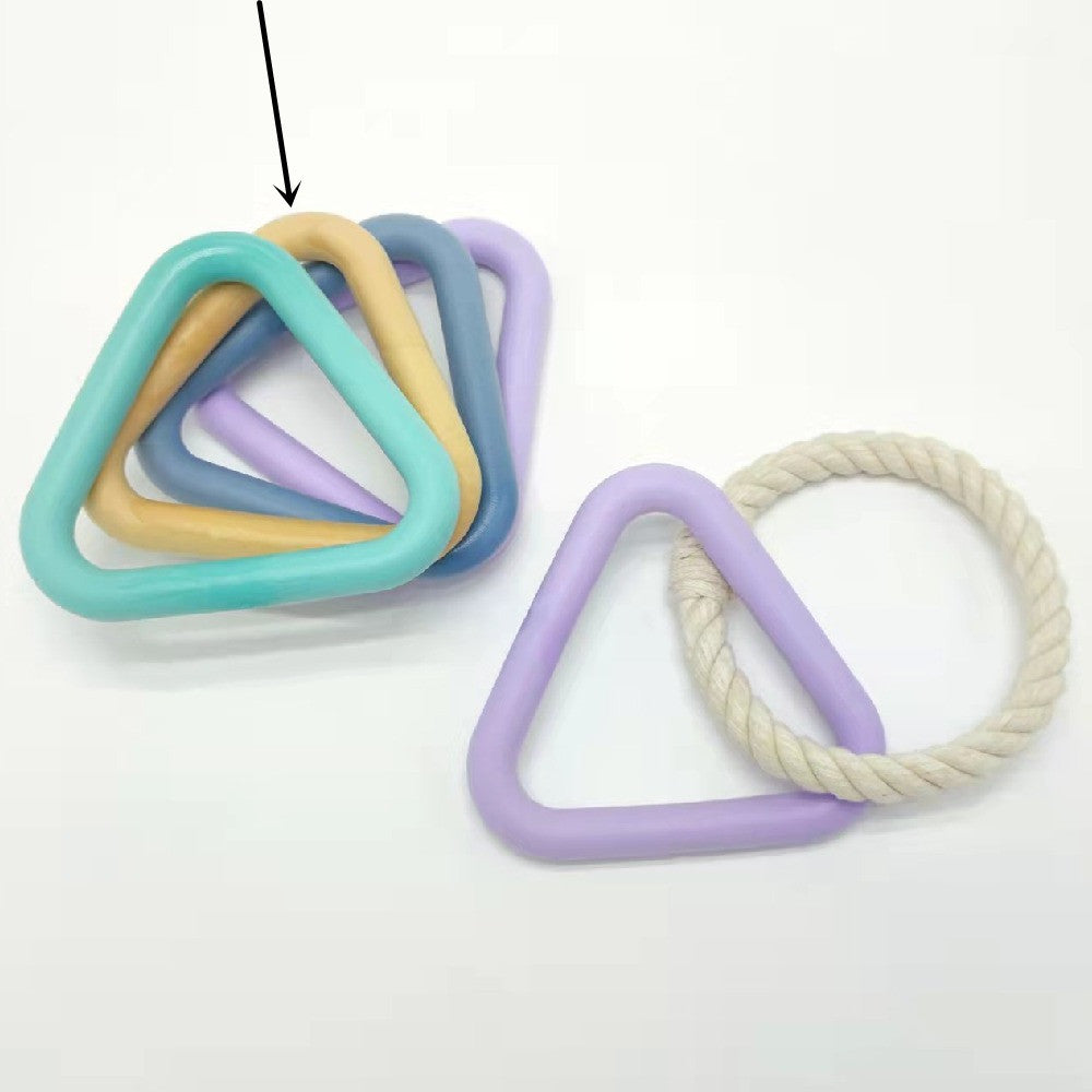 Pet Toy Foam TPR Cotton Rope Triangle Tug-of-war Molar