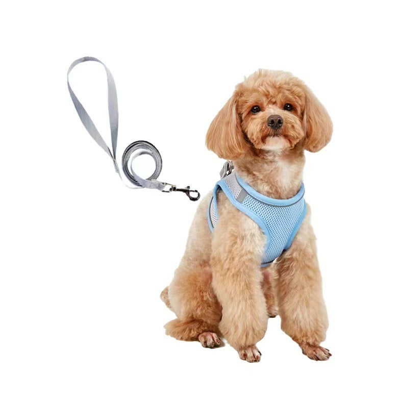 Dog Hand Holding Rope Vest Small Dog Dog Leash Teddy Bichon Breathable Chest Strap Pomeranian Puppy Small Dog Leash