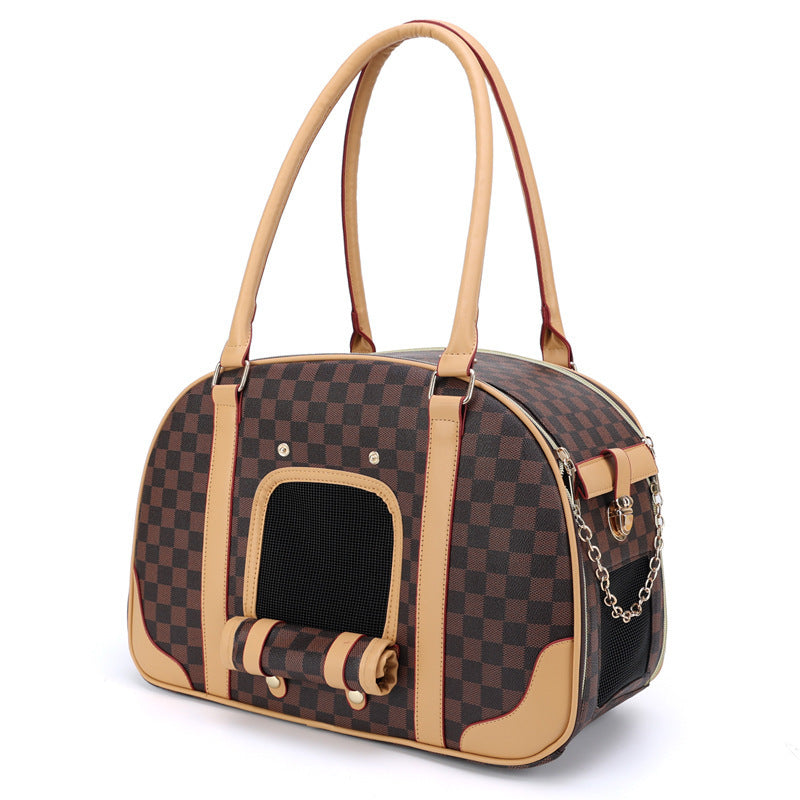 High End Capacity Handbag With Checkerboard Pattern For Breathability