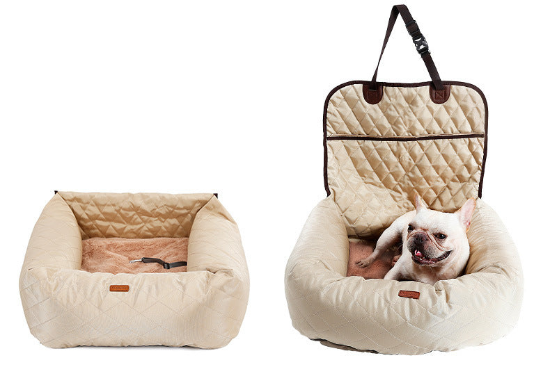 2-in-1 Dog Car Seat & Bed – Foldable, Waterproof & Comfortable