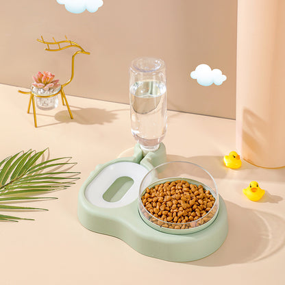 Double Bowl Automatic Pet Bowl Feeder Cat Waterer