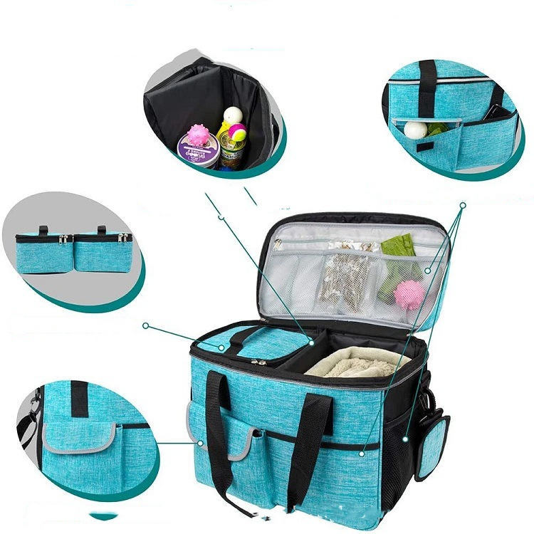 Pet Travel Lunch Bag Food Storage Box Foldable Bowl Portable Storage