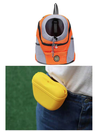 Portable Puppy Snack Bag Snack Bag Pet Training Bag With Clip Magnetic Closure Dog Snack Bag Silicone