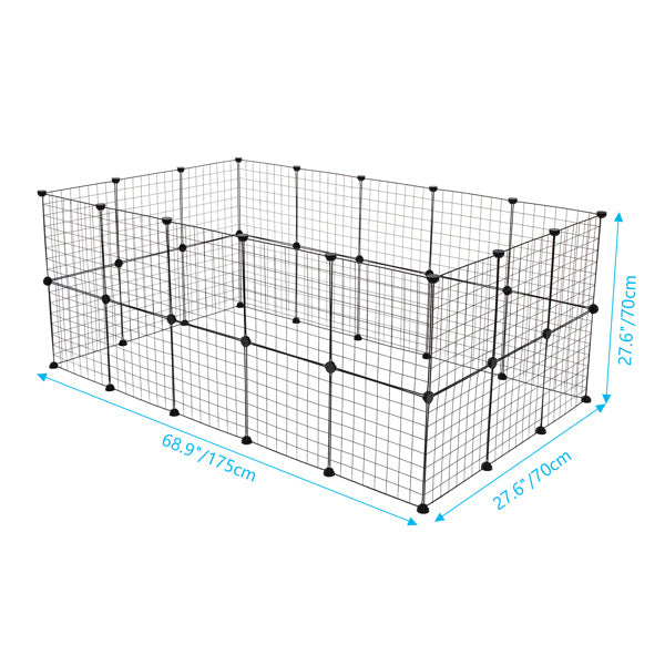 32 Pieces Of 2-layer Wire Mesh Fence