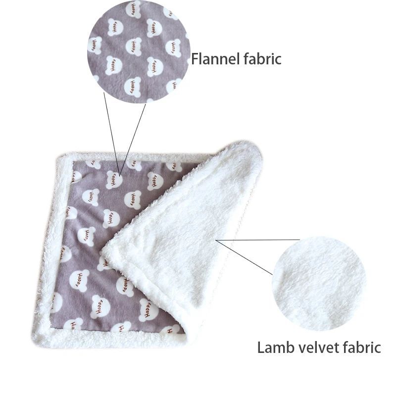 Soft Lamb Fleece Pet Blanket Warm Flannel Cushion