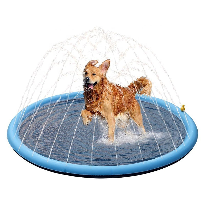 Dog Sprinkler Outdoor Toys Dog Swimming Mat Anti-Slip Dog Pool Splash  Pad