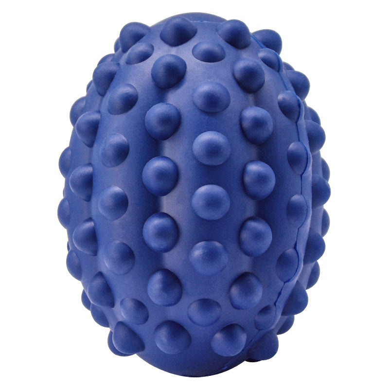 Natural Rubber Bite-Resistant Rugby Toy for Dogs – Teeth Grinding & Cleaning