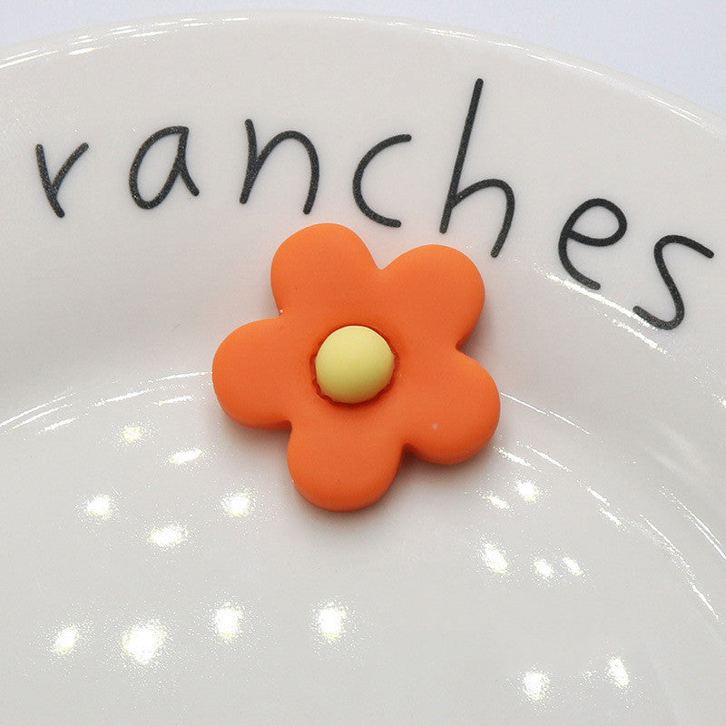 Fashion Personality Frosted Resin Five-petal Flower