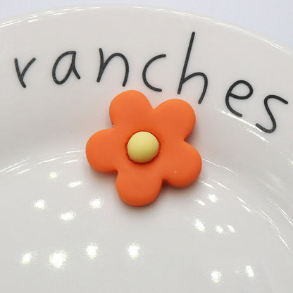 Fashion Personality Frosted Resin Five-petal Flower