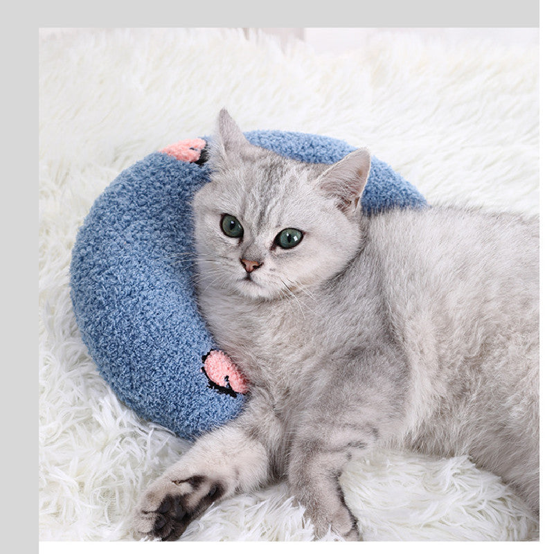 U-Shaped Cat Pillow for Cervical Vertebra Protection