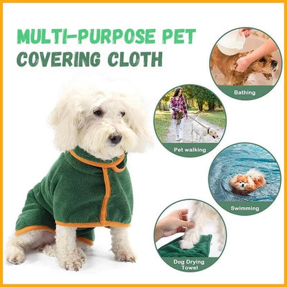 Dog Bathrobe Microfiber Pet Drying Coat for Small Medium and Large Dogs Fast Dry Beach Towel