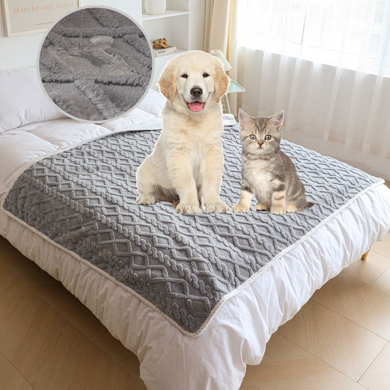 Waterproof Plush Pet Blanket Soft Warm Winter Quilt