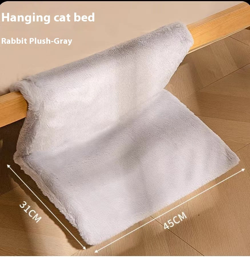 Plush L-Shaped Cat Hammock Nest