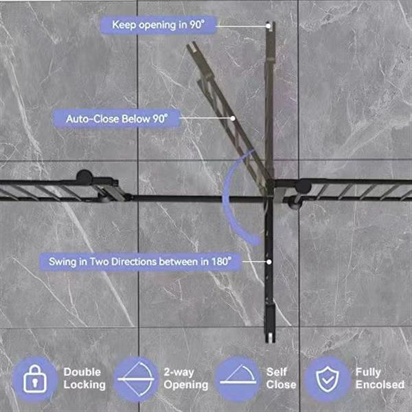 150 Inch Adjustable Safety Door With 6 Pieces, Suitable For House Staircase Doors, Restricted Area Fences