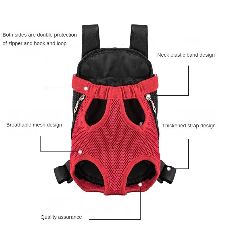 Pet Dog Carrier Backpack For Small Dogs Breathable Portable Dog Bag Adjustable Dog Front Carrier For Hiking Camping Traveling