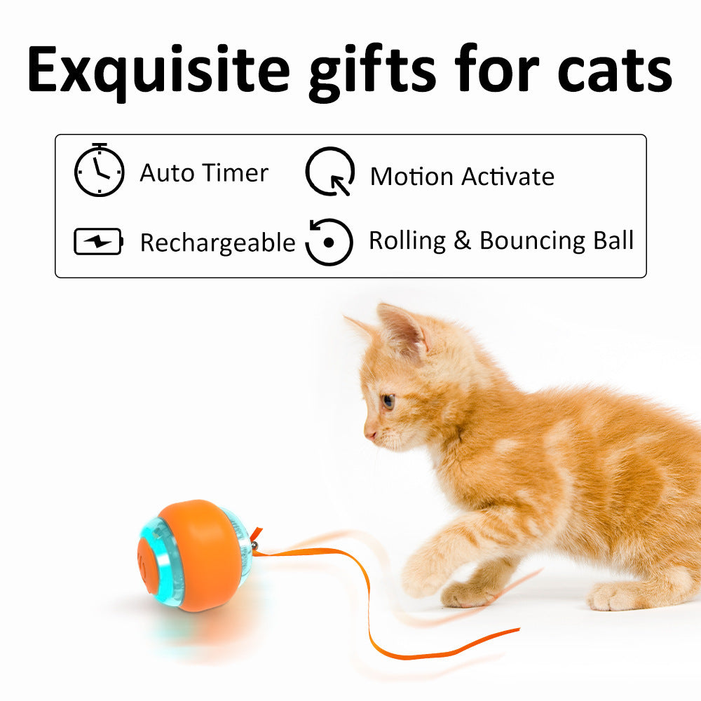 Furry Trio Interactive Electric Cat Toy Ball