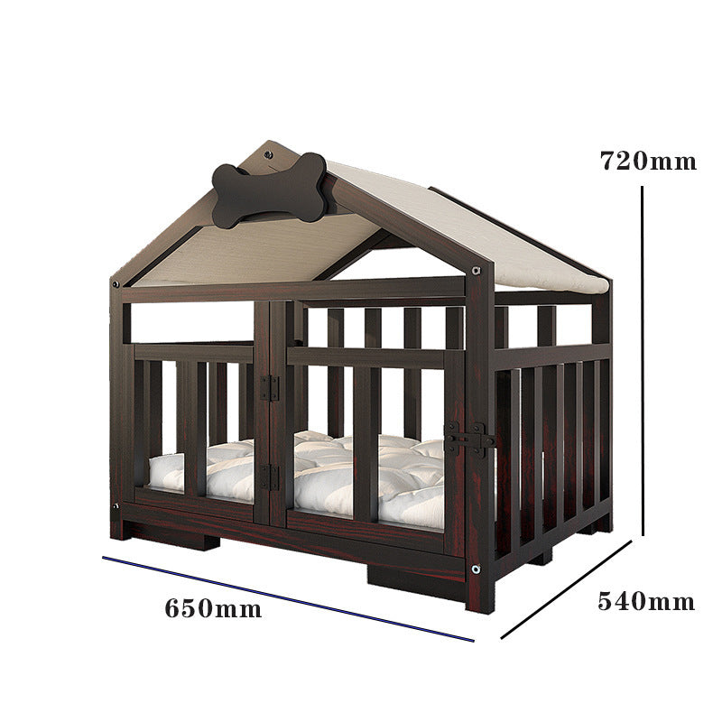 Indoor Solid Wood Doghouse Removable Washable