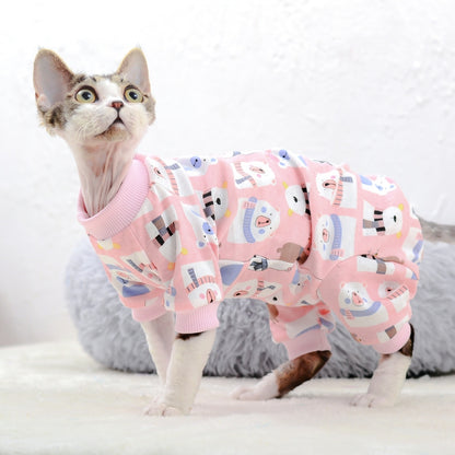Cotton Hairless Cat Bottoming Air Conditioning Clothing – Comfortable & Stylish Cat Outfit