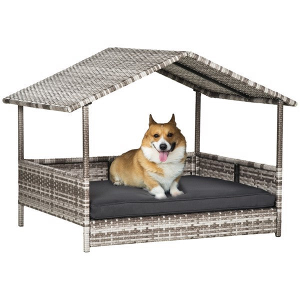 Rattan Pet Sofa with Elevated Leg