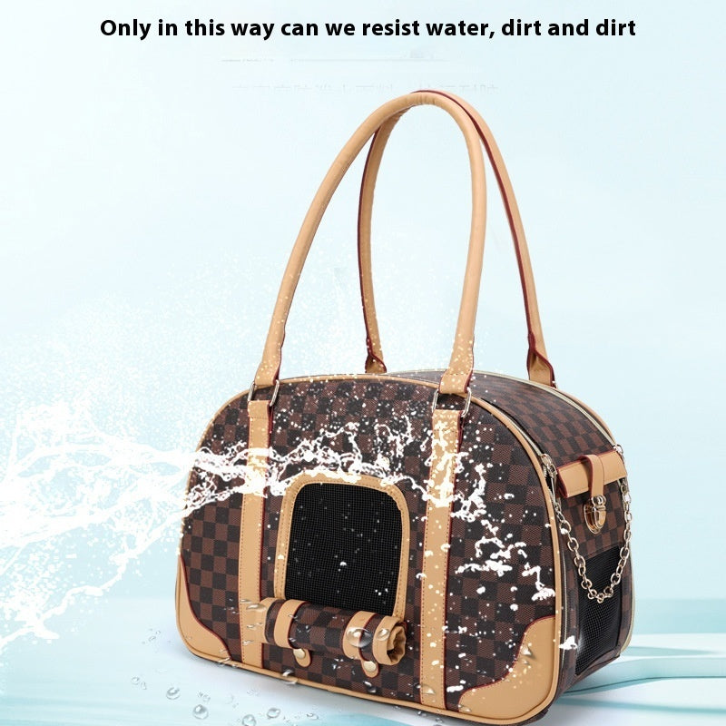 High End Capacity Handbag With Checkerboard Pattern For Breathability