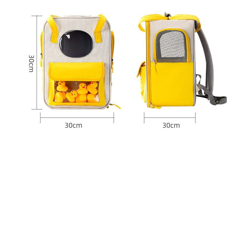 Large Capacity Breathable Canvas Backpack Pet Supplies