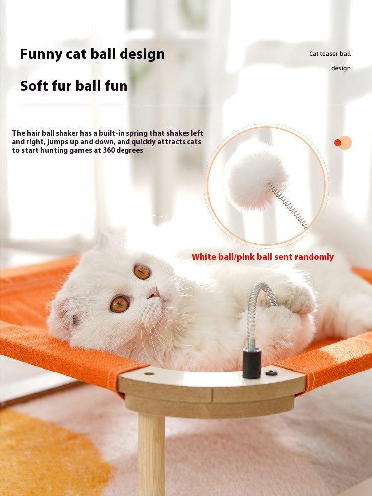 Minimalist Washable Wooden Cat Hammock