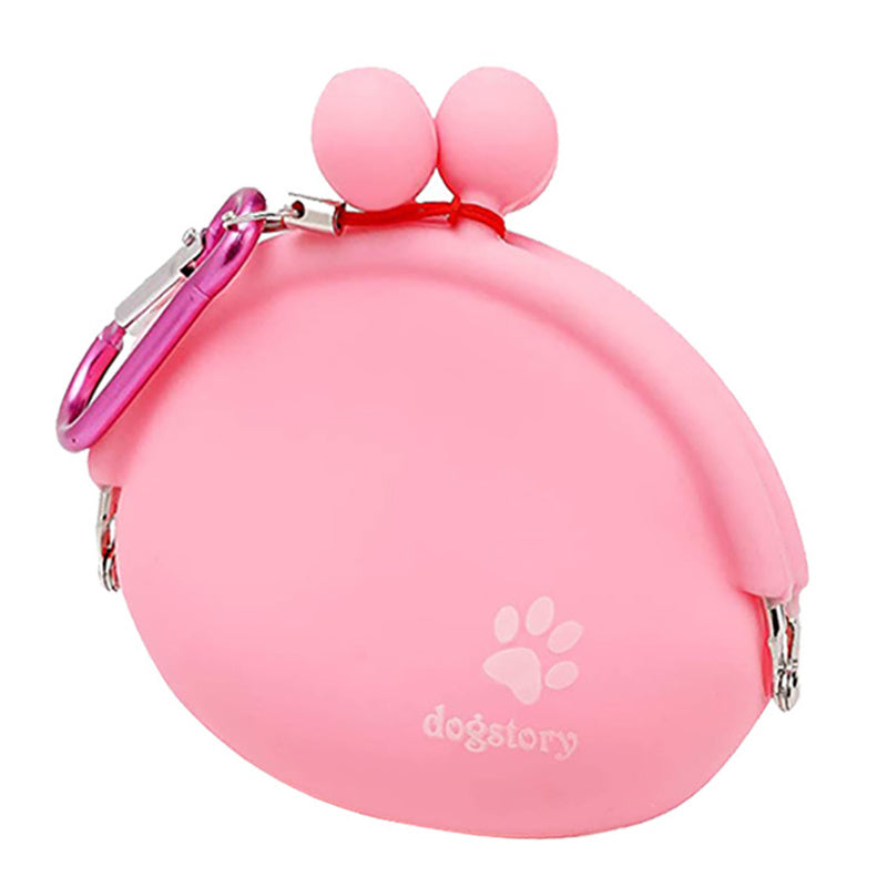 Silicone Pet Dog Train Food Snacks Pockets Bag Walking Dog Training Food Storage Waist Pet Travel Outdoor Product Dog Treat Bag