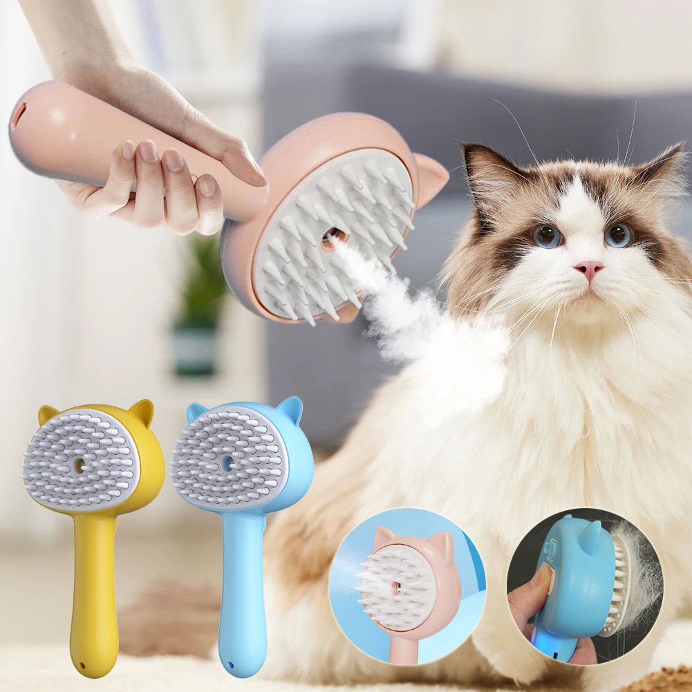 Steam Cat And Dog Grooming Brush with Mist