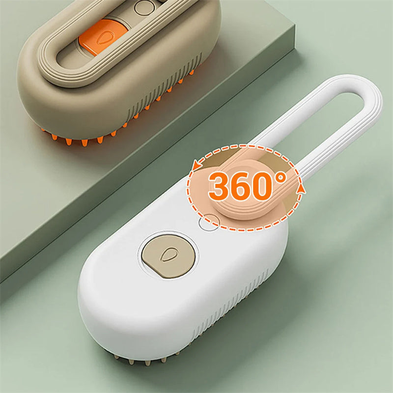 Electric Pet Grooming Brush with Steam Spray