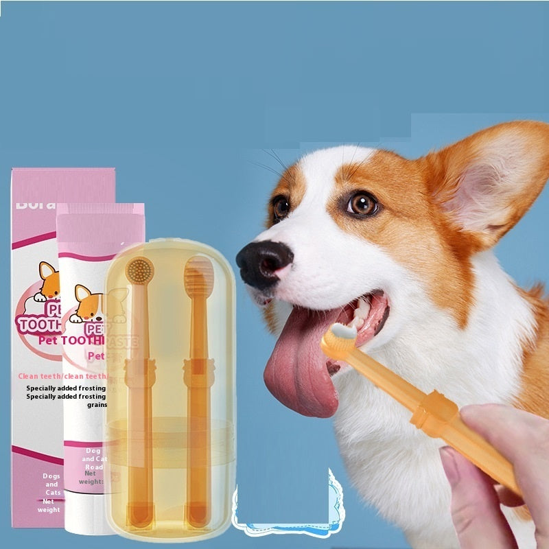 Complete Pet Dental Care Toothbrush Set – Easy Oral Cleaning for Dogs & Cats