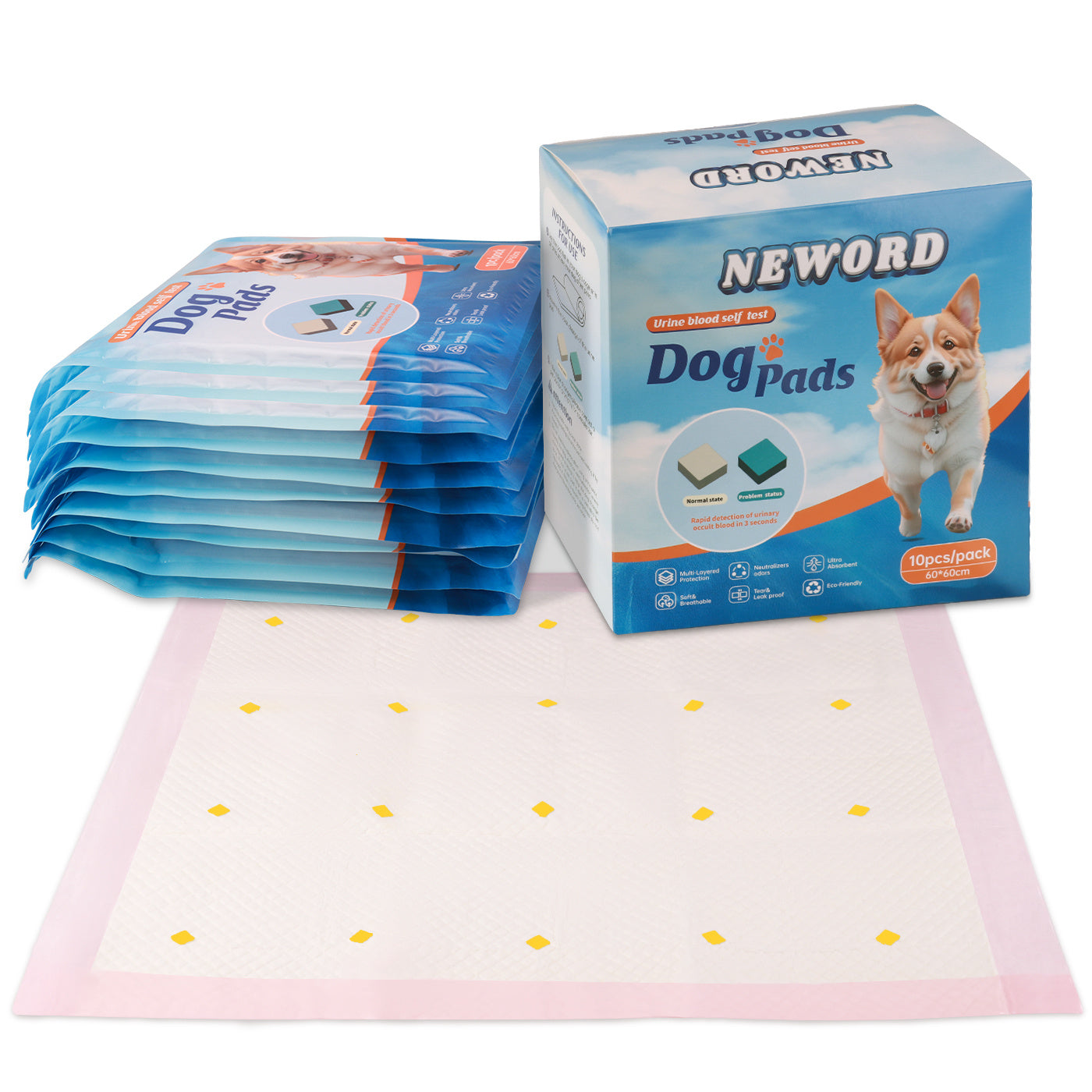 Dog Urine Detection Pads (10-Pack)