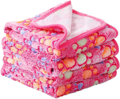 Coral Fleece Pet Blanket for Dogs & Cats
