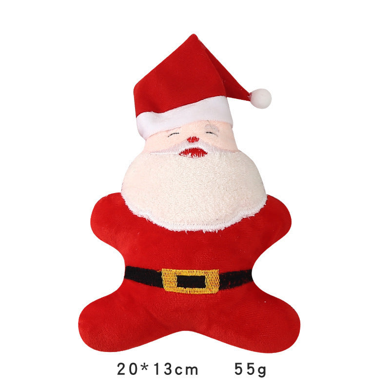 Christmas Dog Plush Sounding Puppy Pets Toy Santa Claus Decorations Pet Products