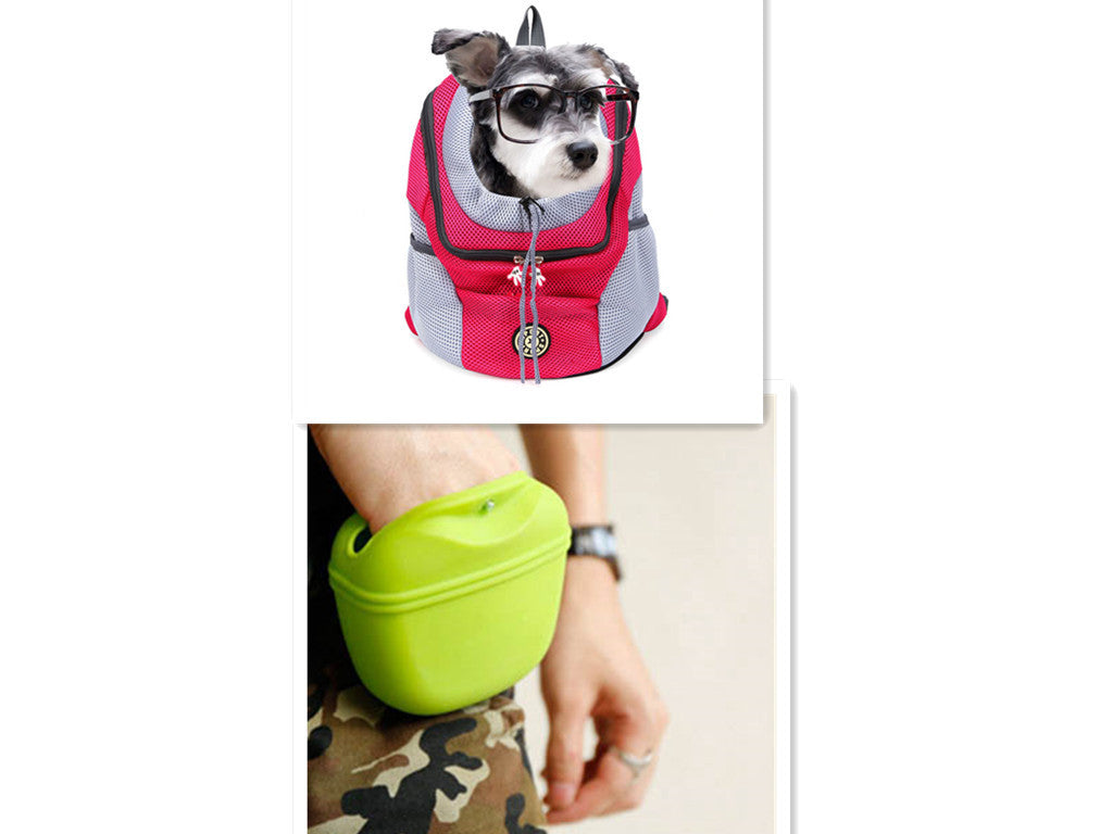 Portable Puppy Snack Bag Snack Bag Pet Training Bag With Clip Magnetic Closure Dog Snack Bag Silicone