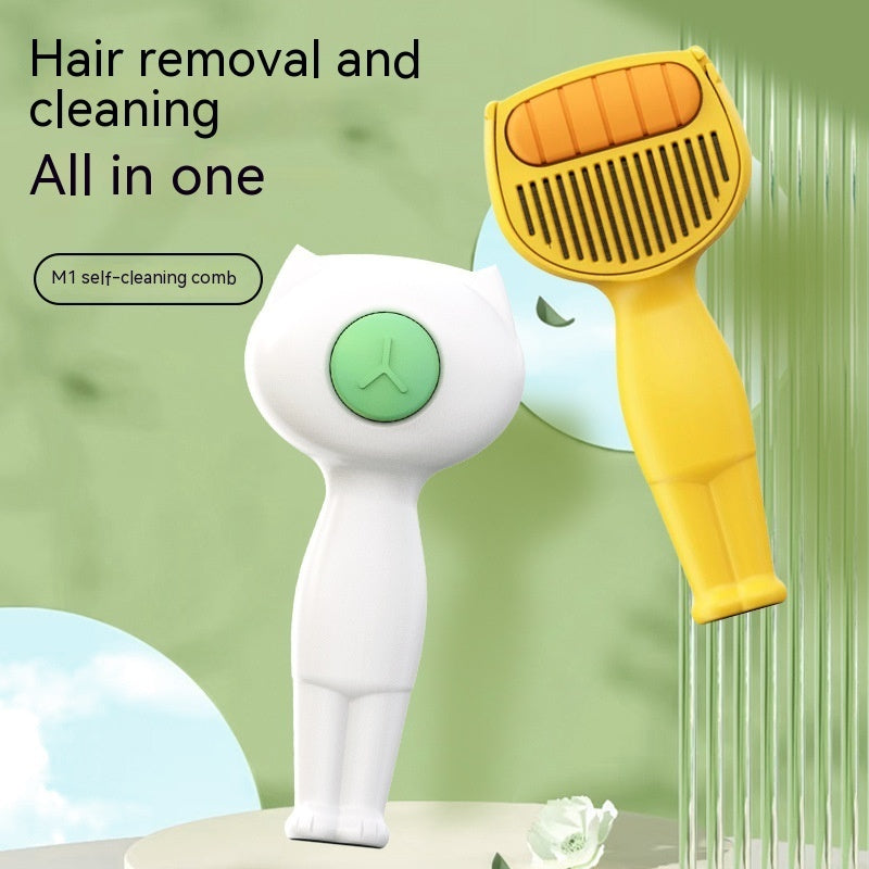 One Click Self Cleaning Pet Hair Brush