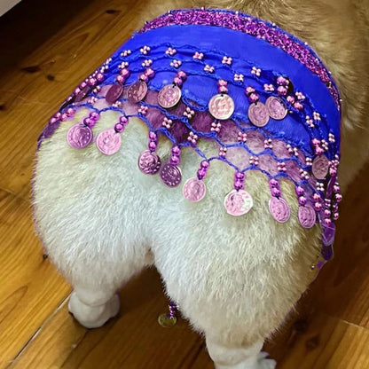 Belly Dance Fart Chain Sequined Waist Chain Enthusiastic Dog Fart Hip Scarf