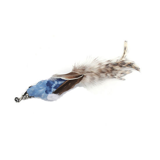 Steel Wire Feather Funny Cat Stick Long Rod