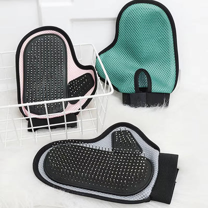 Cat & Dog Hair Removal Glove – Silicone Grooming & Bath Brush