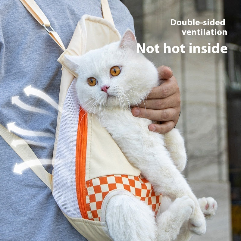 Pet Chest Go Out Portable Cat Bag Pocket Walking  Artifact Pet Backpack