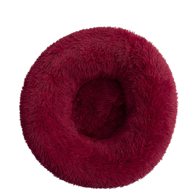 Plush Warm Dog Bed In Winter