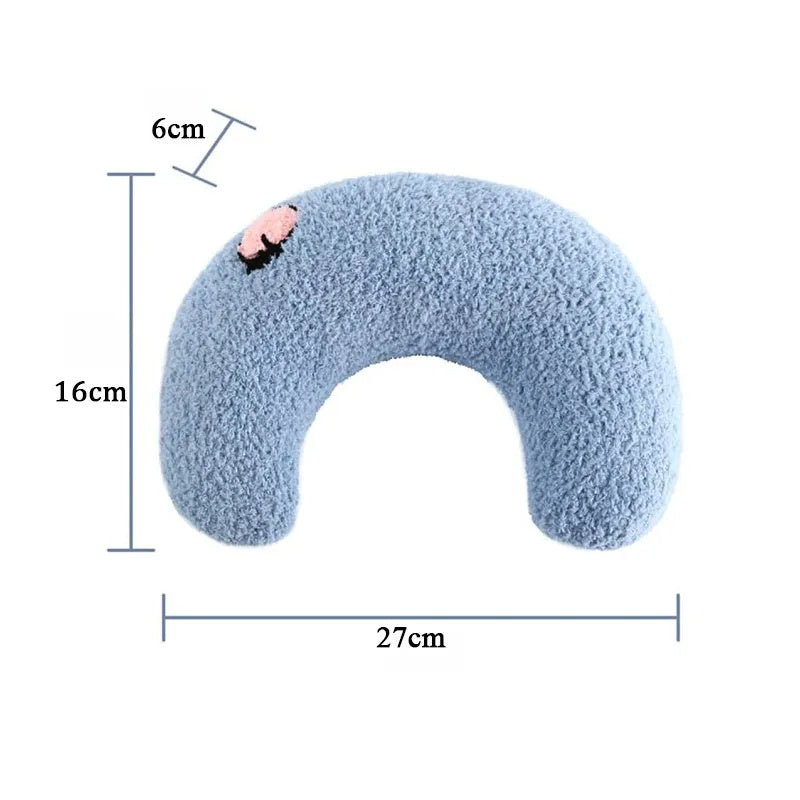 Soft Plush U-Shaped Pet Pillow for Cats & Small Dogs