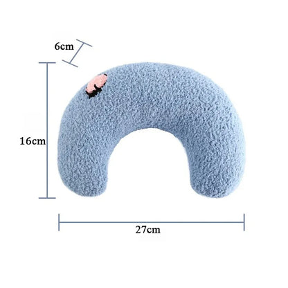 Soft Plush U-Shaped Pet Pillow for Cats & Small Dogs
