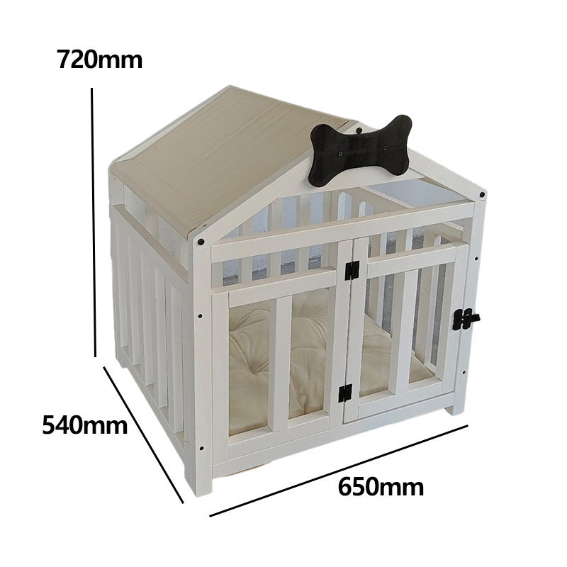 Indoor Solid Wood Doghouse Removable Washable