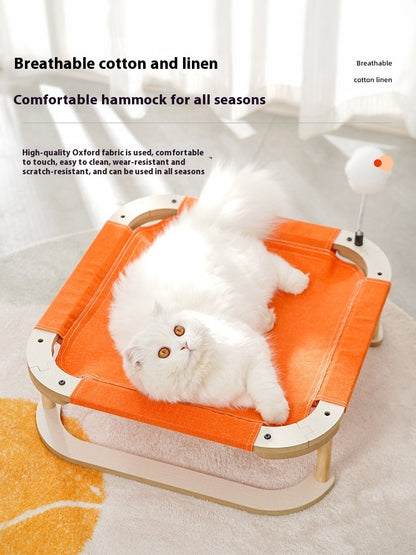 Minimalist Washable Wooden Cat Hammock
