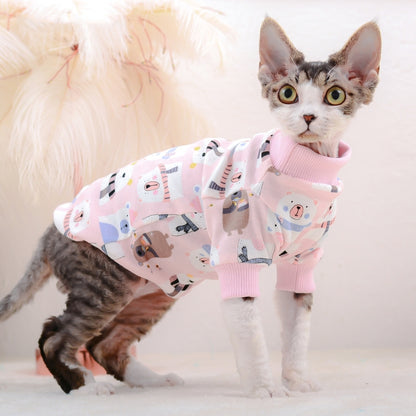 Cotton Hairless Cat Bottoming Air Conditioning Clothing – Comfortable & Stylish Cat Outfit