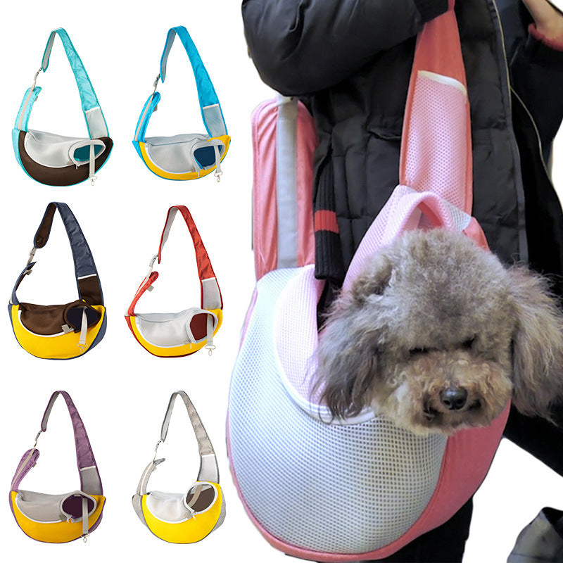 Pet Backpack Breathable Mesh Portable Shoulder Bag