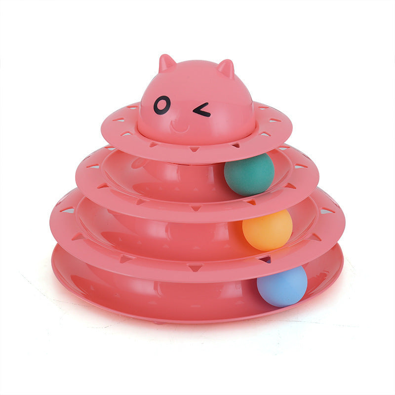 Color Cat Toy Cat Toy Three-layer Round